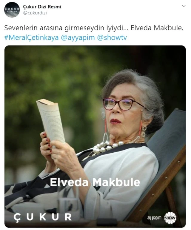 Çukur'da bir ayrılık daha! Usta oyuncu Meral Çetinkaya veda etti